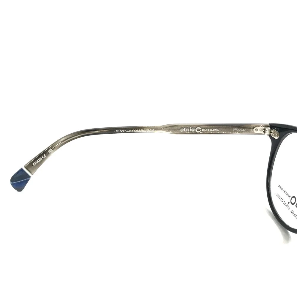 Etnia Barcelona Eyeglasses Frames KREUZBERG III BKBL Black Blue Round 49-20-145
